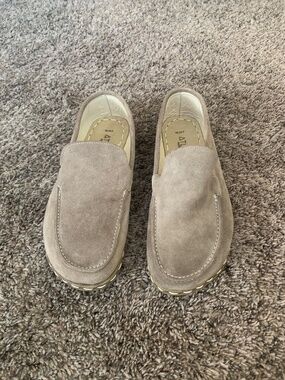 Atlantis Suede Barefoot Loafer Shoes Sand Tan Mens 10.5 Made in Turkey.